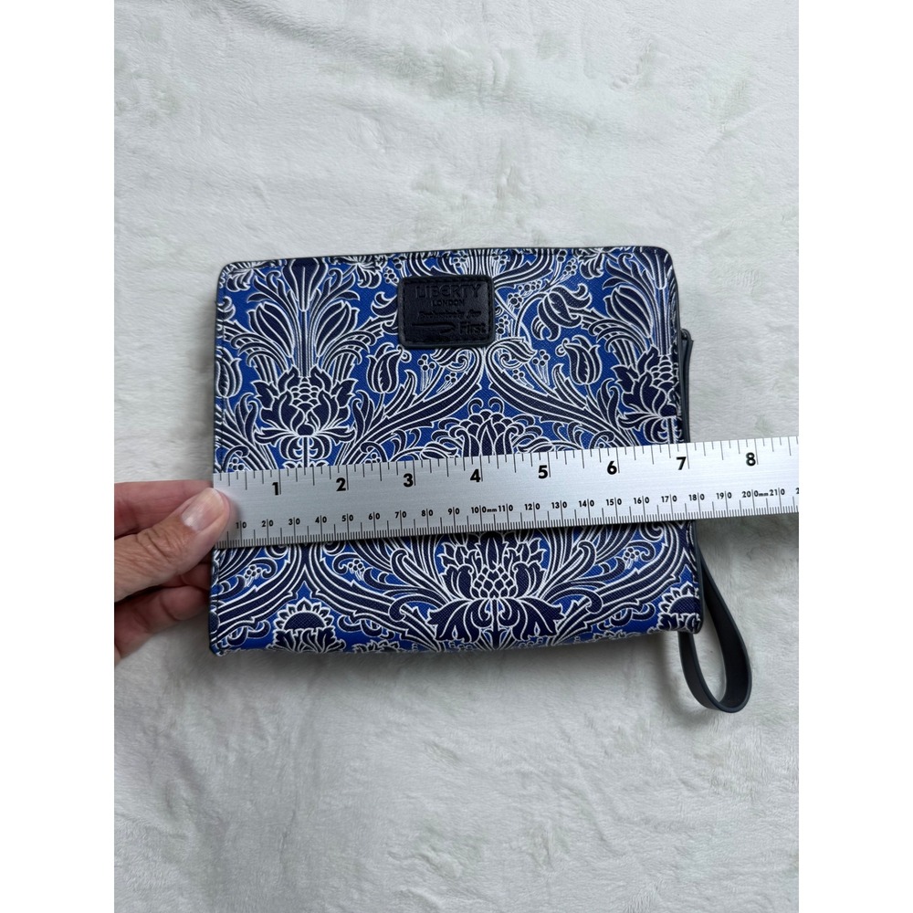 Liberty London for British Airways First Class Blue Damask Wristlet Pouch Bag - Picture 5 of 7